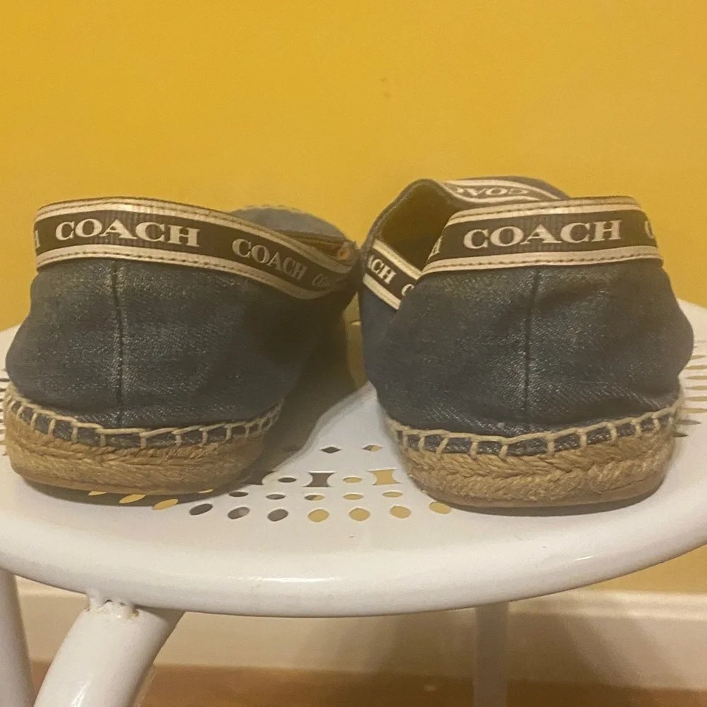Coach Denim Espadrilles Blue Size 8.5